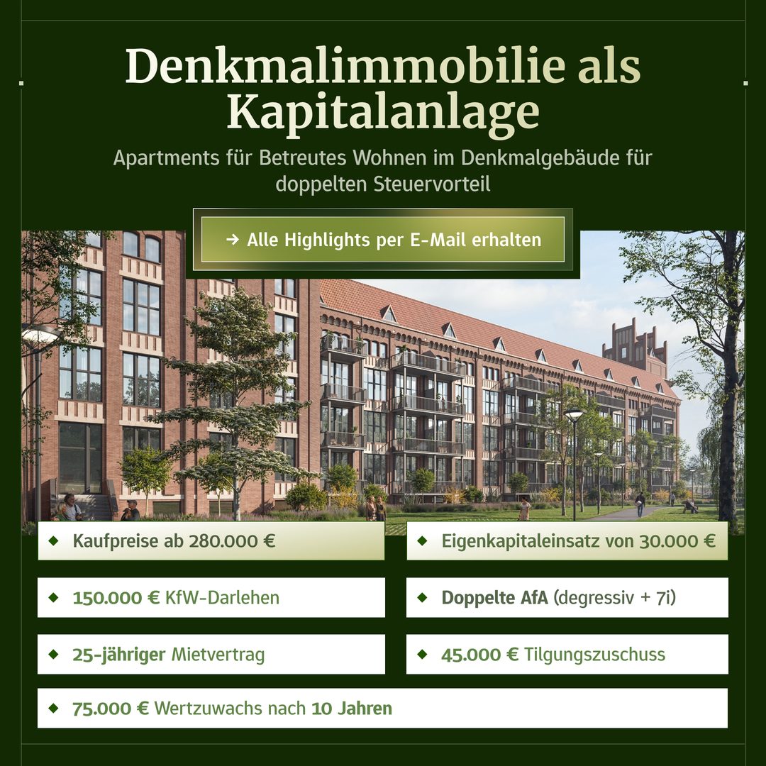 Beispielanzeige: Denkmalimmobilie als Kapitalanlage
