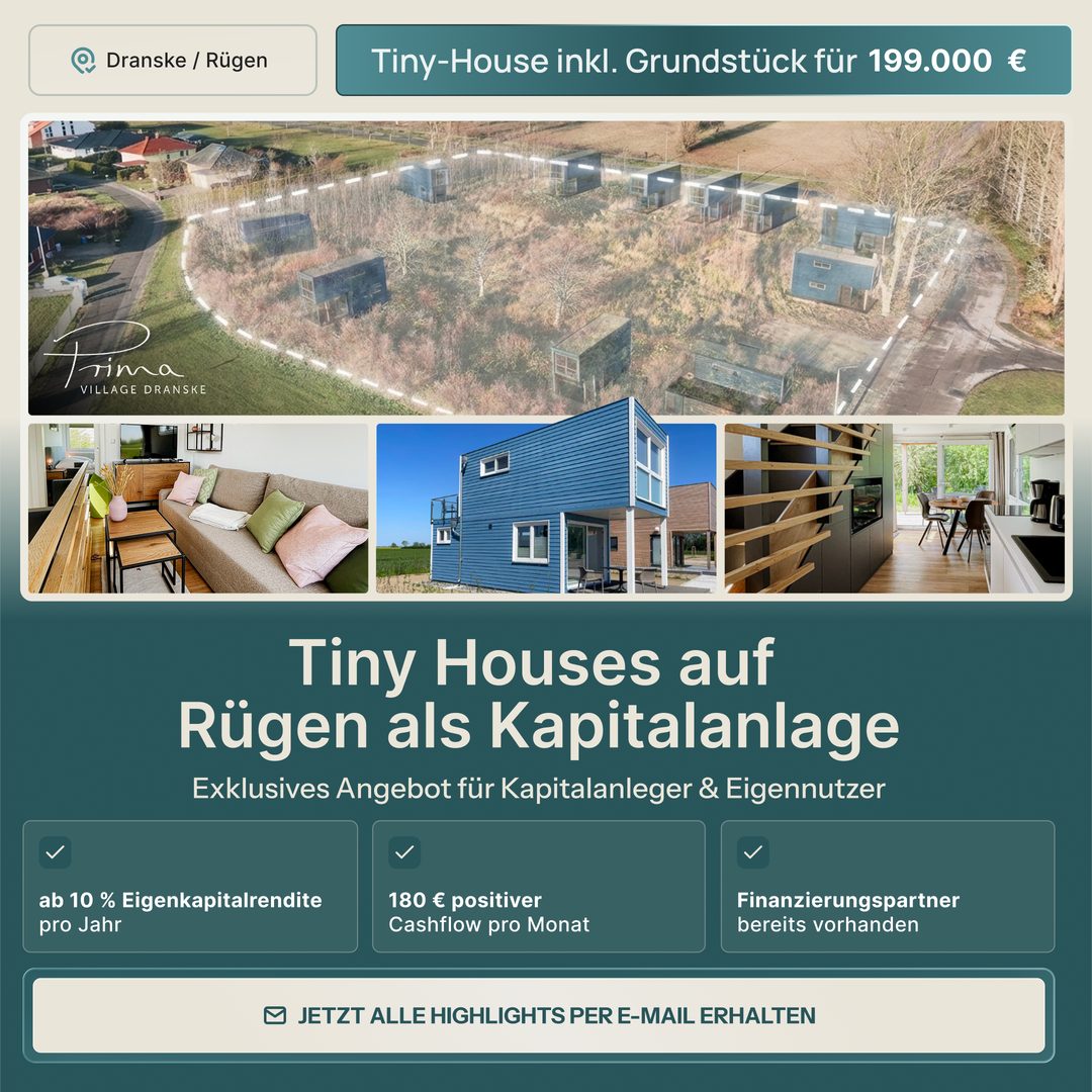 Beispielanzeige: Tiny Houses auf Rügen
